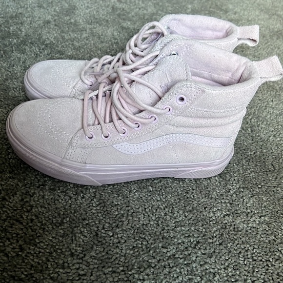 VANS Kids Pink High Top Suede Sneakers Sk-8 Hi - Picture 2 of 10